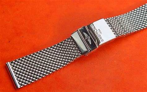 breitling 22mm mesh milanese bracelet|breitling watch with rubber strap.